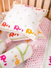 HAND-BLOCK-PRINTED-COT-BEDDING-SET--COLOURFUL-ELEPHANT-3