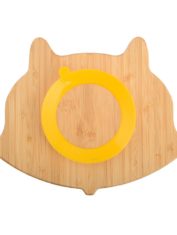 Bamboo-Fox-plate--with-silicone-suction-spoon--Yellow--silicone-3