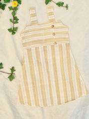 light-brown-stripes-strap-dress