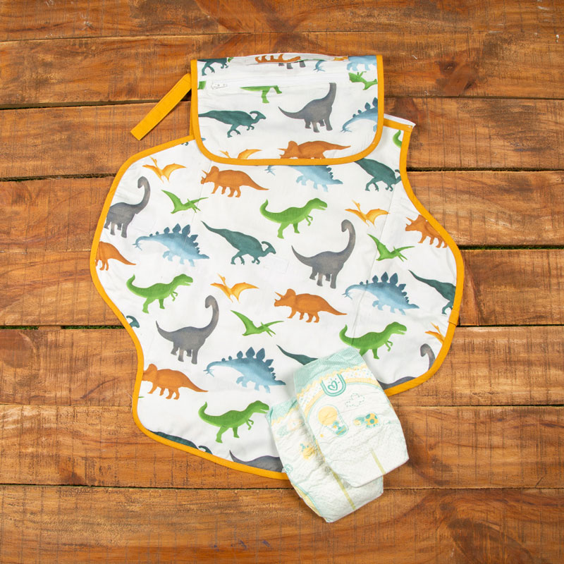 dinosaurs organic diaper clutch - HappyClouds