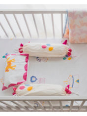 Cot-Bedding-Set---I-am-going-to-circus---Pink-1