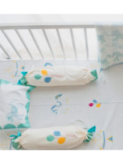 Cot-Bedding-Set---I-am-going-to-circus---Teal-1