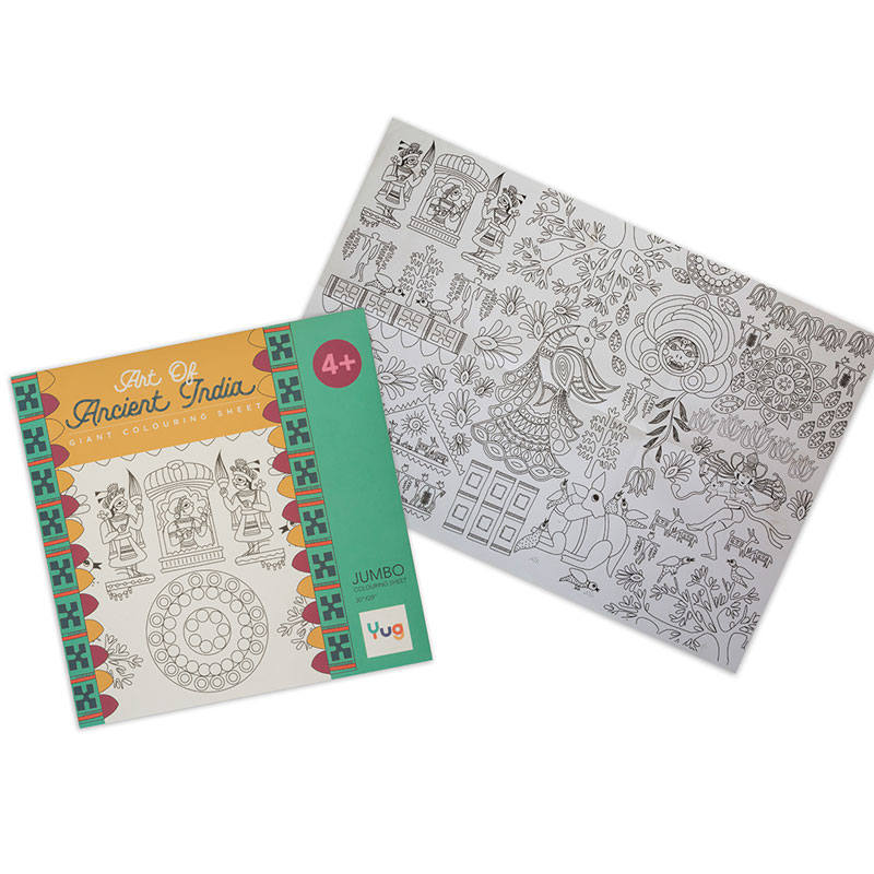 Art of Ancient India - Jumbo Colouring Sheet - HappyClouds