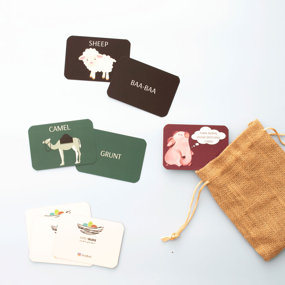 Combination of Farm Animals matching sound cards + Wild Animals matching  sound cards - HappyClouds