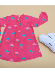 Girls-Little-Clouds-Handprinted-Pink-Knee-Length-Nightdress-3