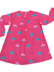 Girls-Little-Clouds-Handprinted-Pink-Knee-Length-Nightdress-5
