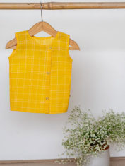 Joys-of-spring-unisex-jhabla-in-yellow-handwoven-cotton-checks-1