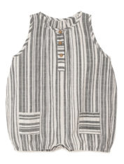 Baby-Rompers-in-handloom-cotton-Black-stripes-1