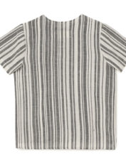 Boys-half-sleeve-shirt-in-handloom-cotton-Black-stripes-2