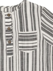 Boys-half-sleeve-shirt-in-handloom-cotton-Black-stripes-3