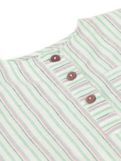 Boys-half-sleeve-shirt-in-handloom-cotton-Green-stripes-4