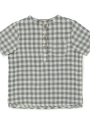 Boys-half-sleeve-shirt-in-handloom-cotton-Grey-stripes-1