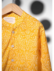 Marigold-Garlands-Yellow-cotton-shirt-in-floral-hand-block-print-4