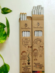 Recycled-News-paper-COLOUR-pencils-&-Plantable-Seed-pencils-1