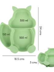 Silicone-Squirrel-plate-with-suction-+-Spoon-and-fork-set----Green_5