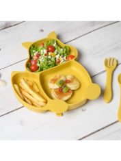 Silicone-Squirrel-plate-with-suction-+-Spoon-and-fork-set----Yellow_2