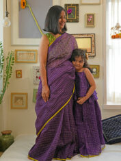 Lata-girls-ethnic-wear-top-and-lehenga-skirt-coord-in-purple-handwoven-checks7