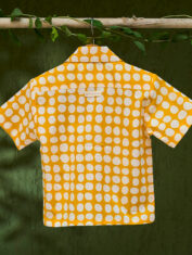 Boogie-kids-half-sleeve-shirt-in-yellow-polka-hand-block-print-cotton-2