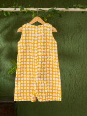 Innocence-kids-jumpsuit-in-yellow-polka-hand-block-print-cotton-for-boys-and-girls-2