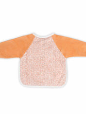 Full-Sleeves-Hand-Block-Printed-Cotton-and-Terry-Toddler-Bibs---Orange_1