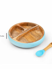 Wooden-Round-Plate-with-Silicone-Suction-and-Spoon---Blue_2