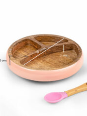 Wooden-Round-Plate-with-Silicone-Suction-and-Spoon---Pink_2