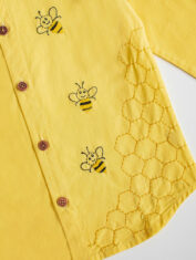 Honeycombed-Bumblebee-Embroidered-Formal-Shirt-2