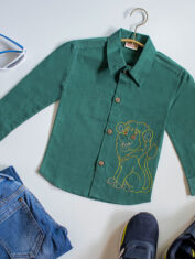 Lion-on-Pines-Embroidered-Formal-Shirt-3