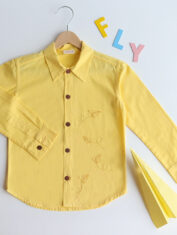 Fly-High-Embroidered-Formal-Shirt-Yellow-4