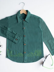 Traffic-Embroidered-Formal-Shirt-Green-4