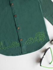 Traffic-Embroidered-Formal-Shirt-Green-5