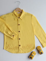 Traffic-Embroidered-Formal-Shirt-Yellow-4